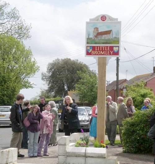 The new sign - church side